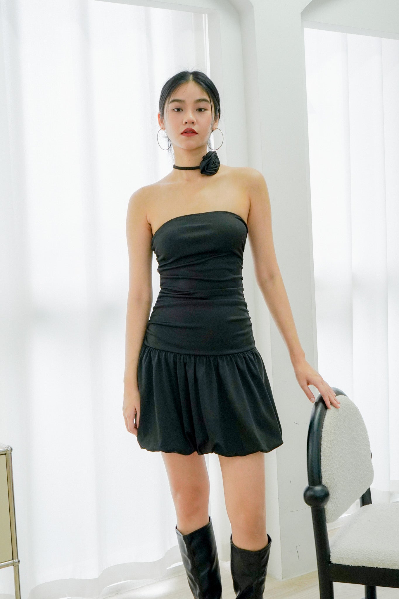 Caro mini tube dress (Black)