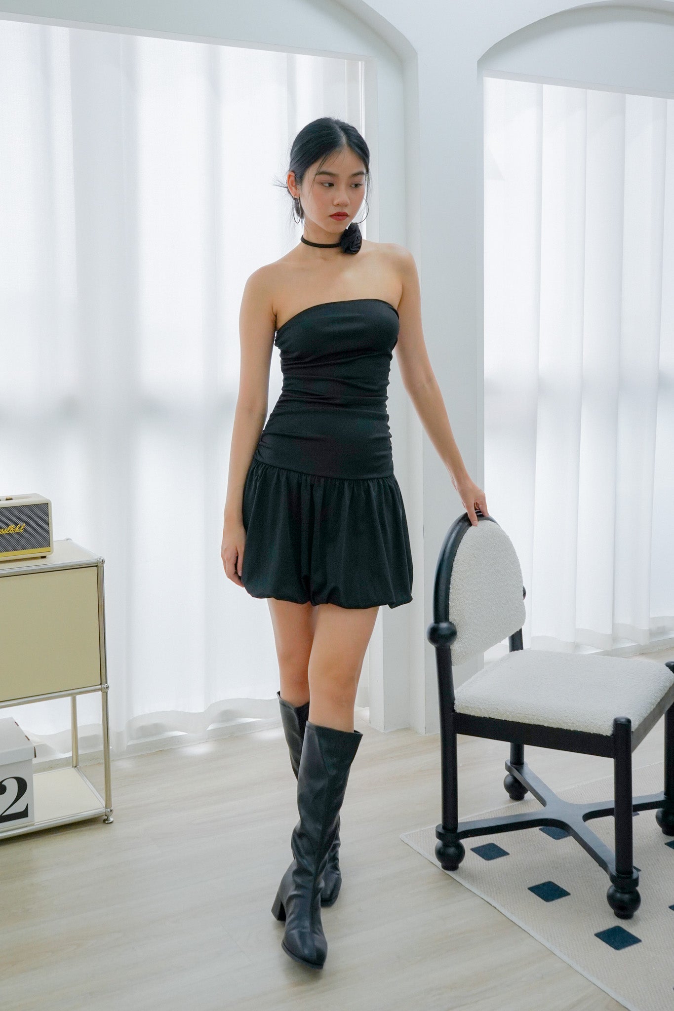 Caro mini tube dress (Black)