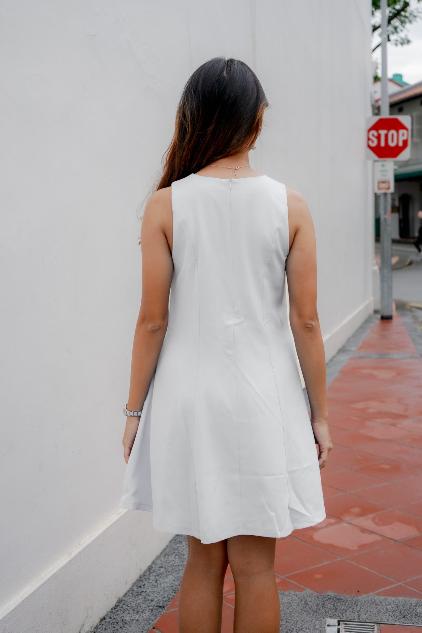 Charlotte Simple Sleeveless Swing Dress