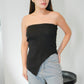 Nadine Knitted Tube Top (Black)