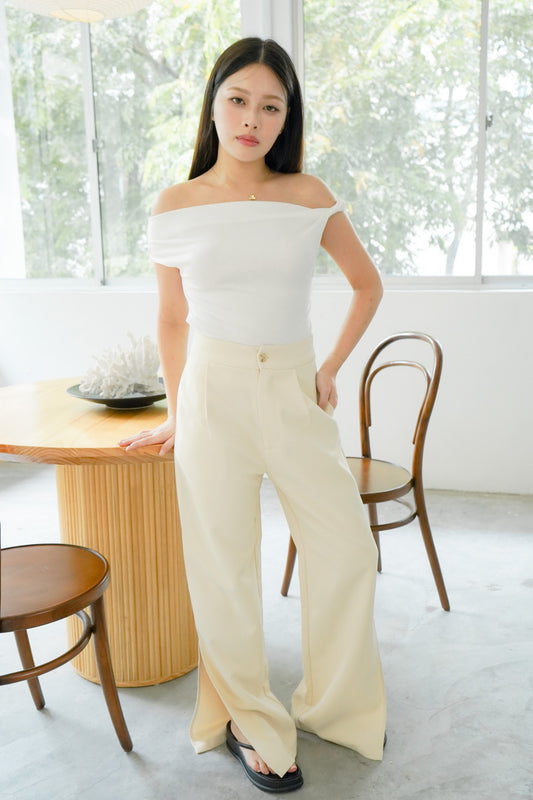 Preethi Split Flare Pant with slit (Beige)