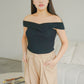 Arden Halter / Off-shoulder Top (Black)