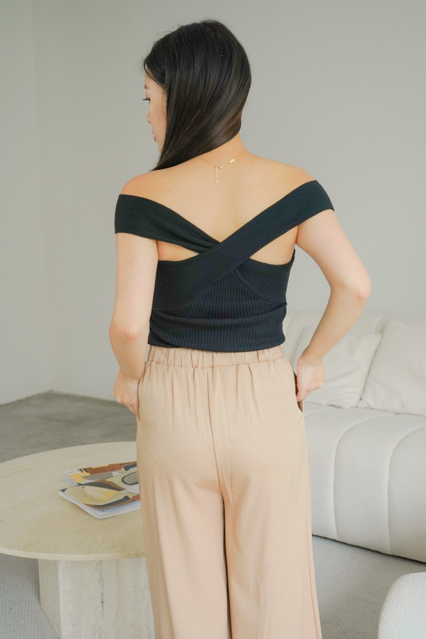 Lone Tailored Wide Leg Pants (Fawn)