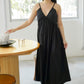 Cora V-neck Sleeveless Dress (Black)