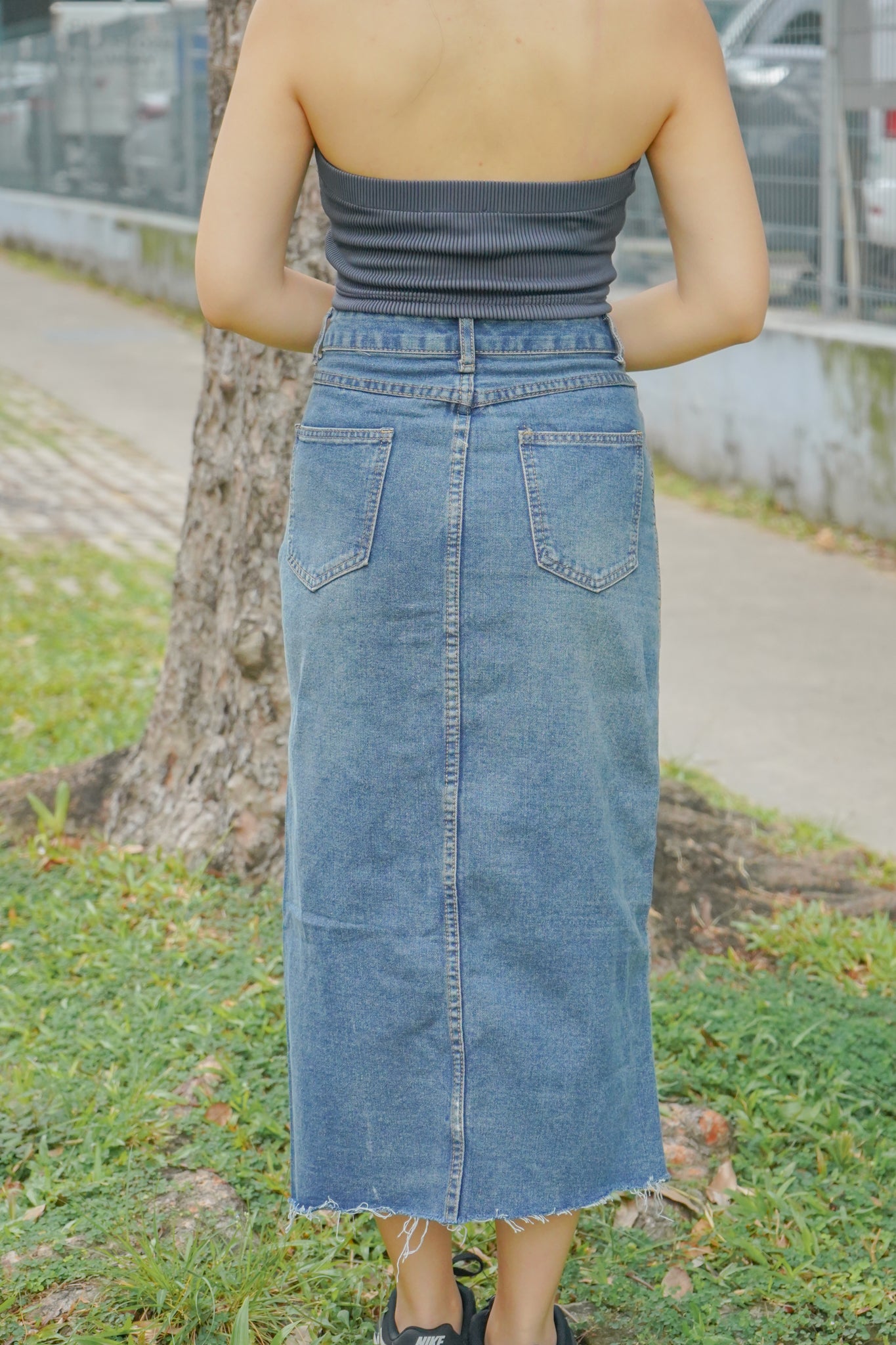 Grace Midi Denim Skirt