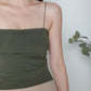 Mateo Padded Camisole Top (Olive Green)