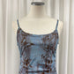 Quinn watercolour longline top (Blue)