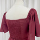 Aria Flutter Sweetheart Top (Maroon)