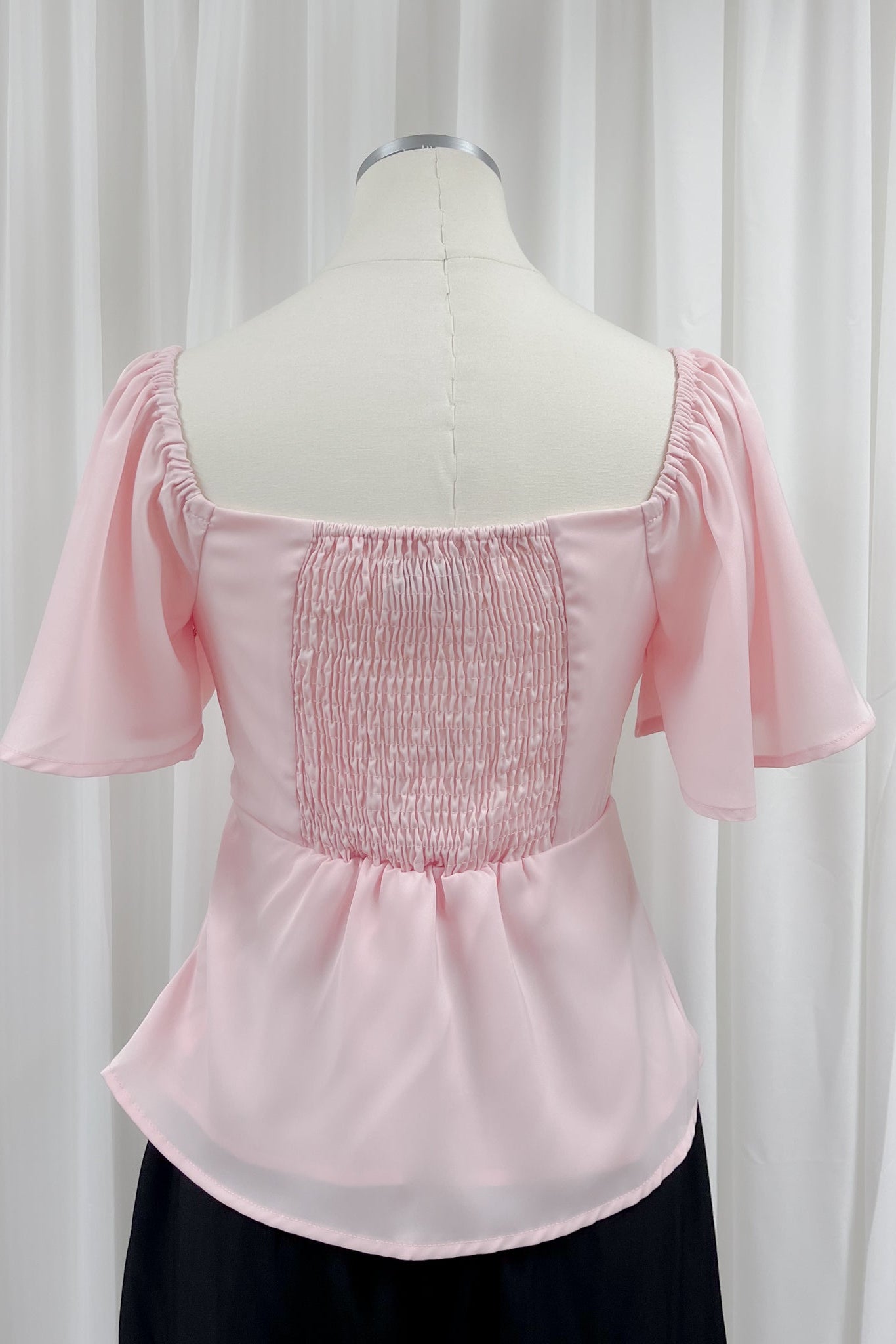 Aria Flutter Sweetheart Top (Blush)