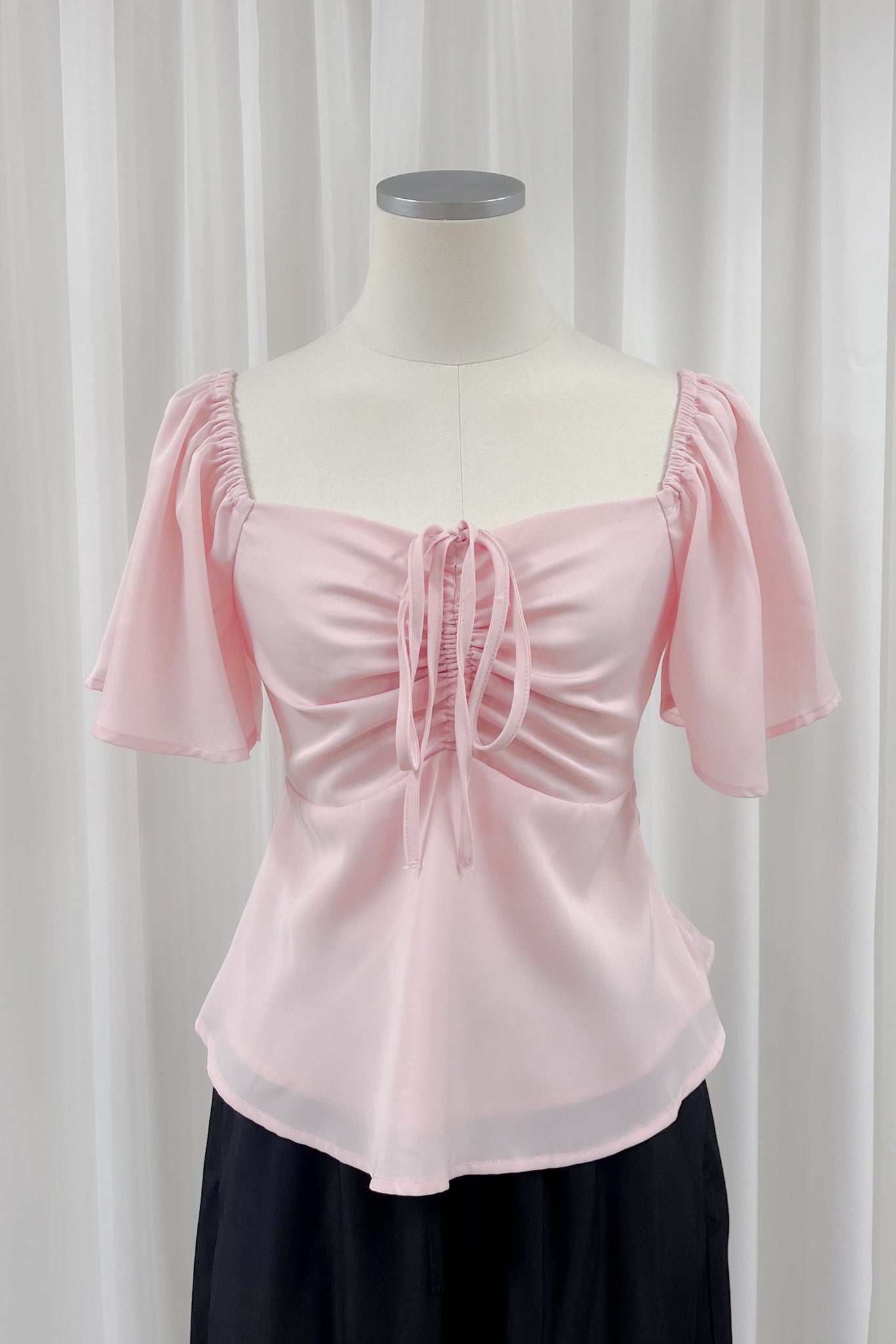 Aria Flutter Sweetheart Top (Blush)