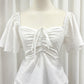 Aria Flutter Sweetheart Top (White Eyelet)