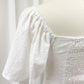 Aria Flutter Sweetheart Top (White Eyelet)