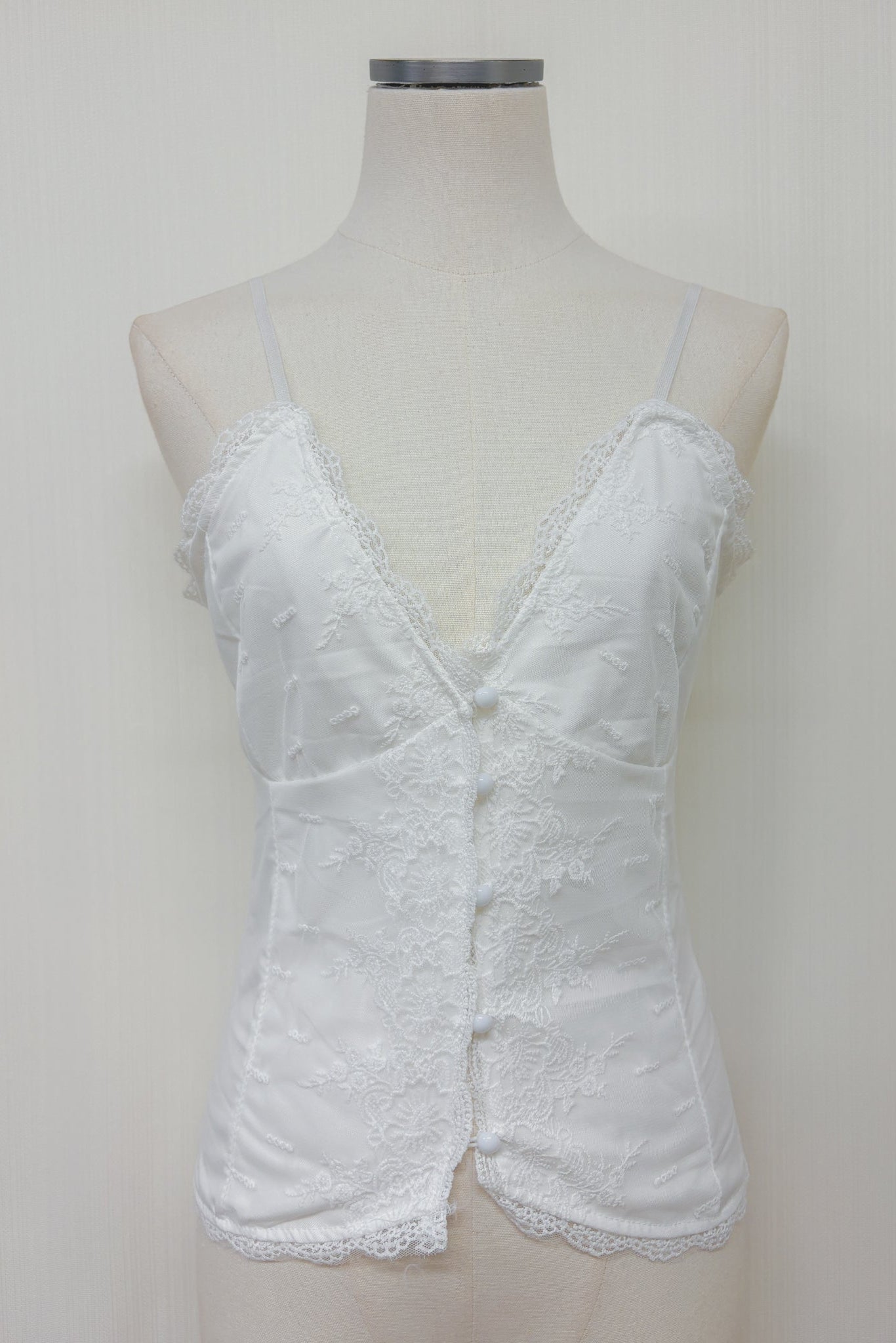 Abigail White lace v-neck top