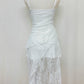 Sarah padded lace longline top/ dress (White)