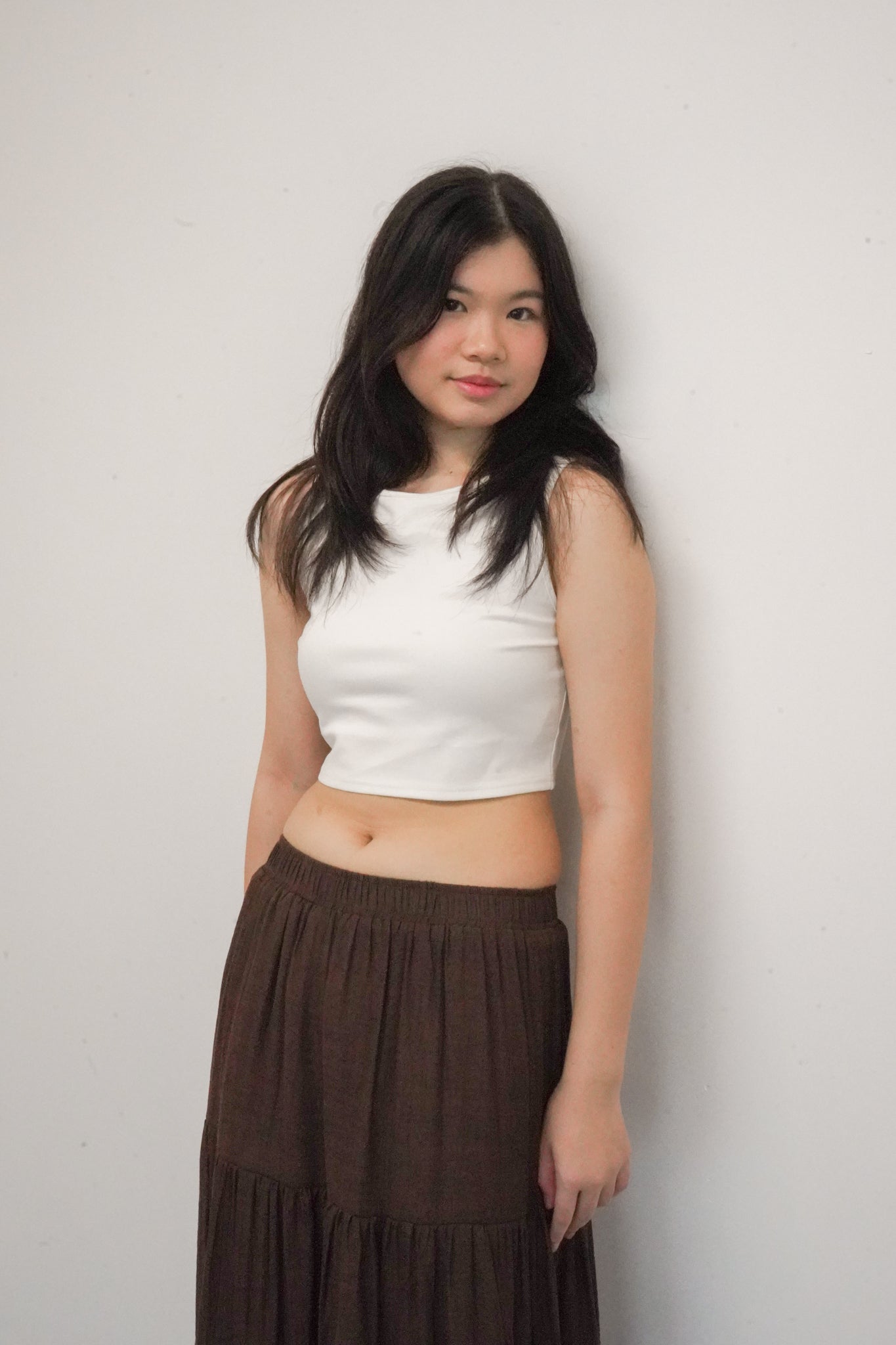 Cordelia Backtie Crop Top (White)