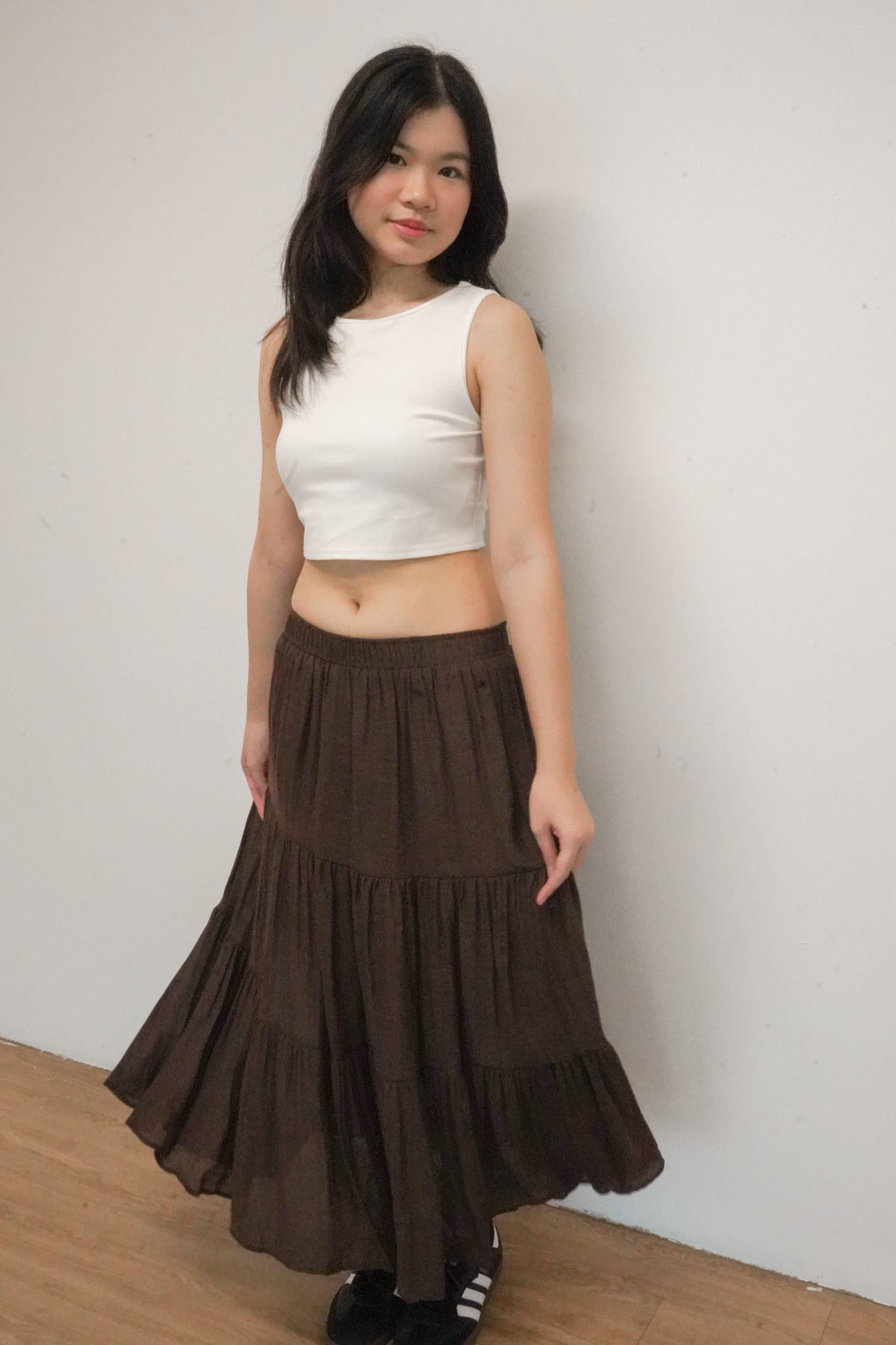 Cordelia Backtie Crop Top (White)