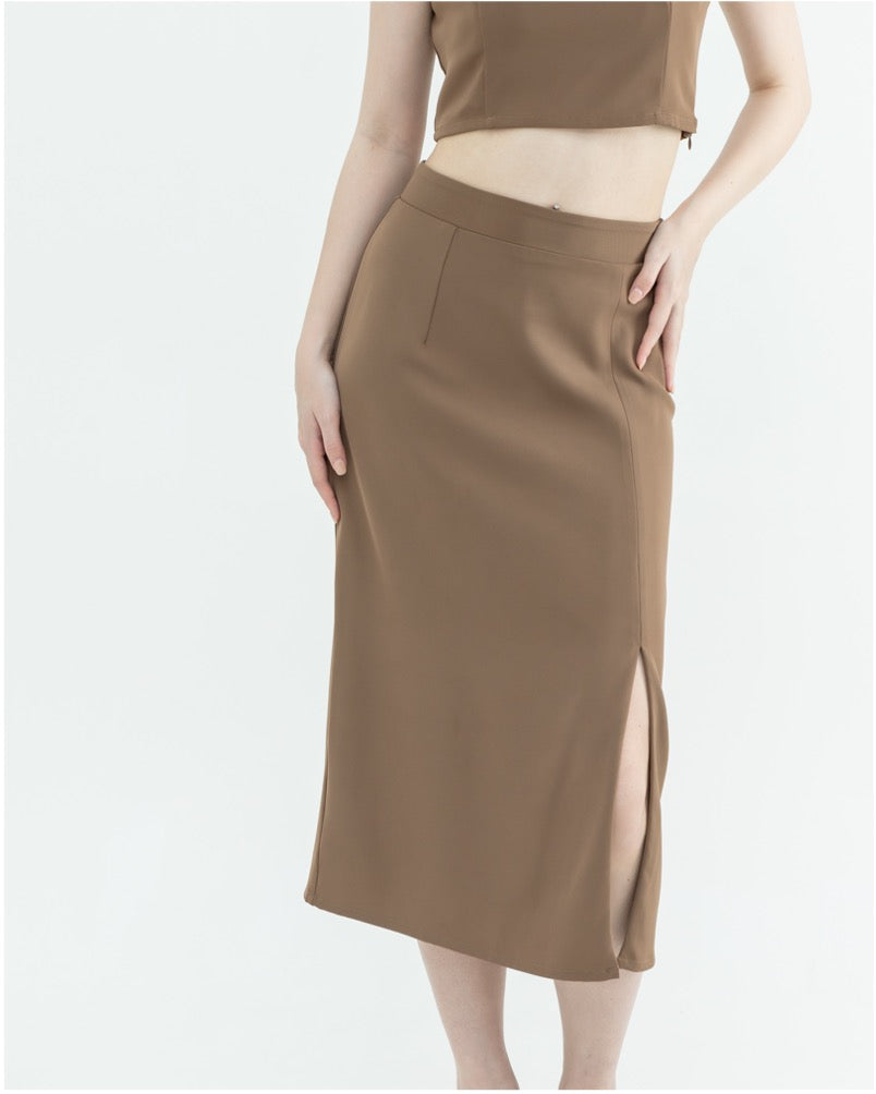 Smart Casual Regular Skirt with Slit