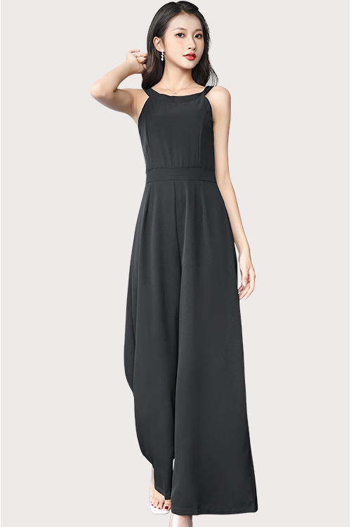 Halter Neck Sleeveless Jumpsuit