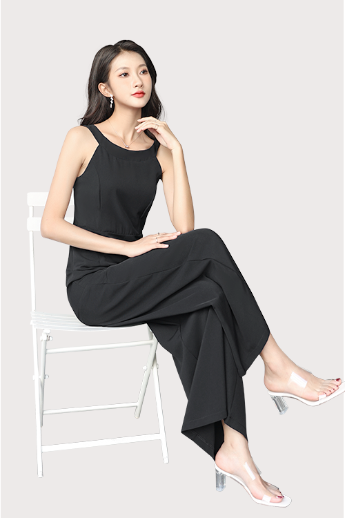 Halter Neck Sleeveless Jumpsuit