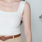  ribbed top with brown short 