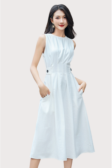 White 2025 retro dress