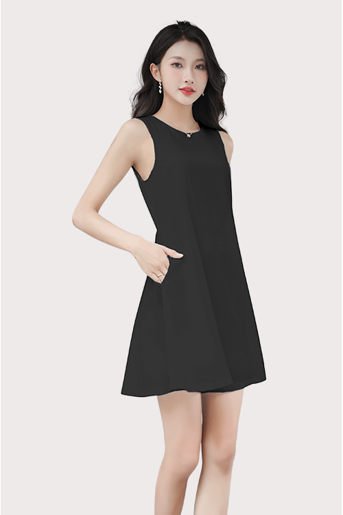 Simple Sleeveless Swing Dress